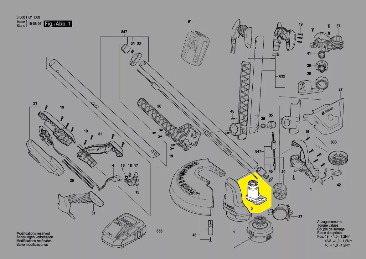 Moteur réf. 1 600 A01 54N Bosch